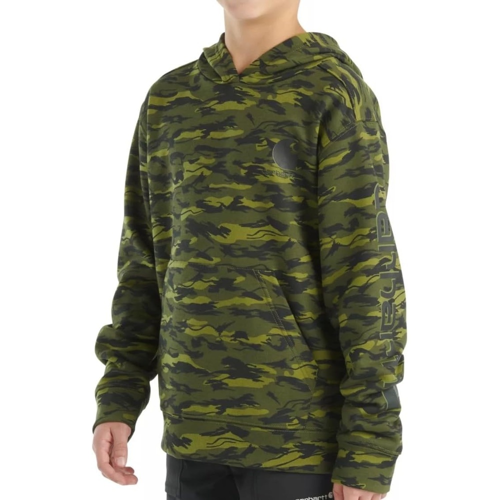 image:imageCarhartt Big Boys Youth LongSleeve Camo Graphic Sweatshirt Camo Print Youth Large 1416