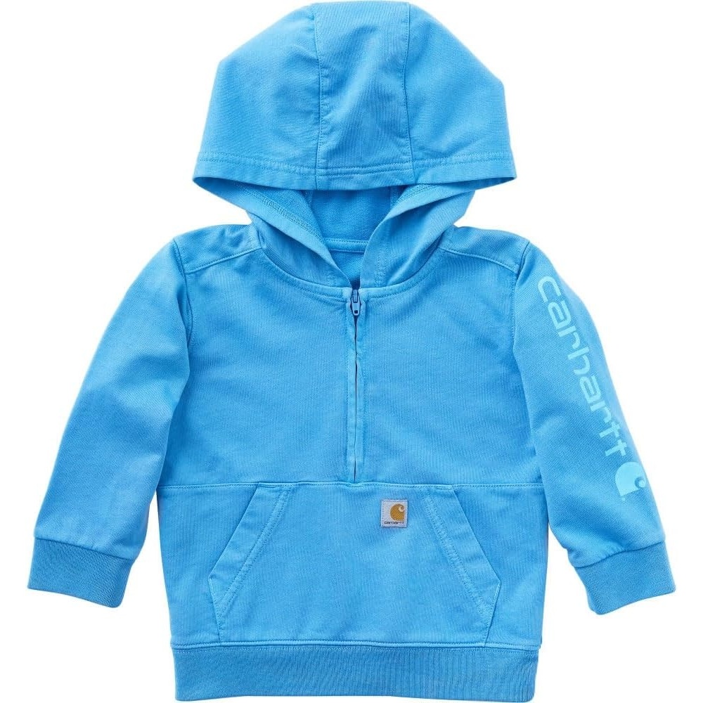 image:imageCarhartt Boys Long Sleeve ReEngineered Garment Dye HalfZip SweatshirtAzure Blue Wash