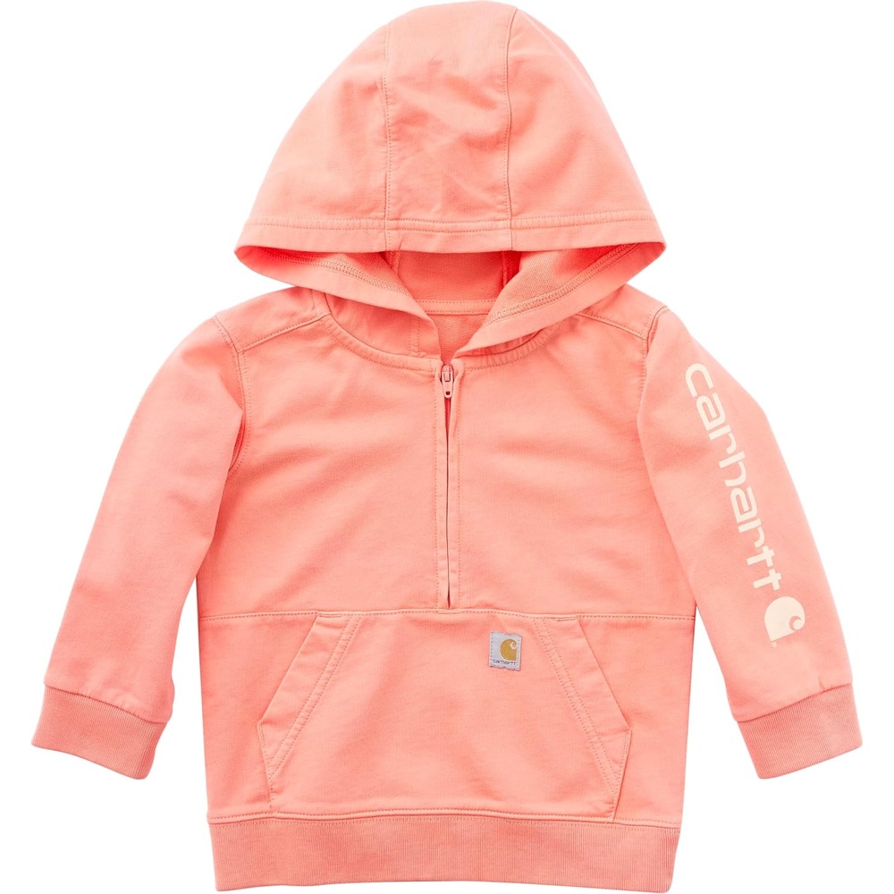 image:imageCarhartt Boys Long Sleeve ReEngineered Garment Dye HalfZip SweatshirtPeach Pink