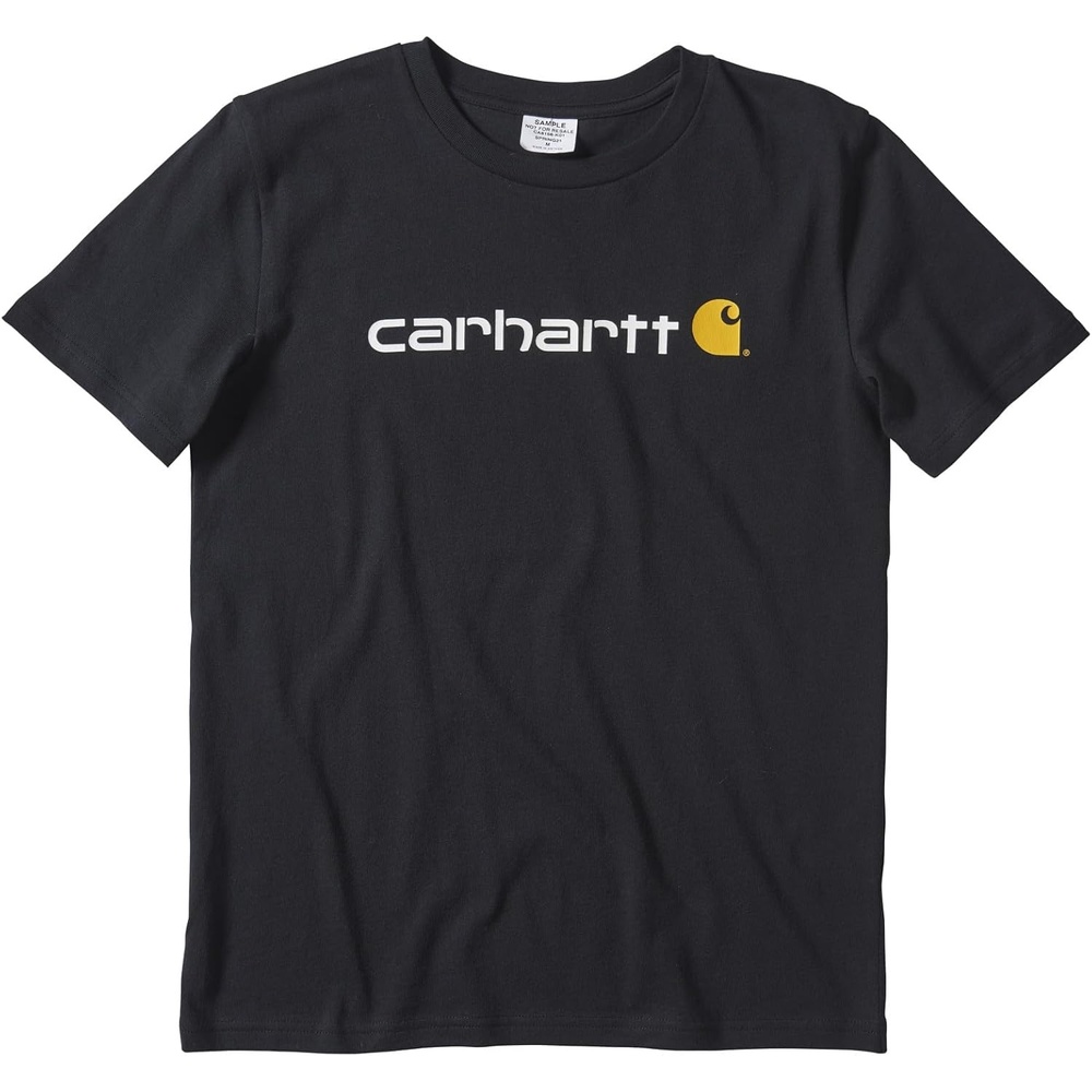image:imageCarhartt Boys Short Sleeve Logo TShirtCaviar Black