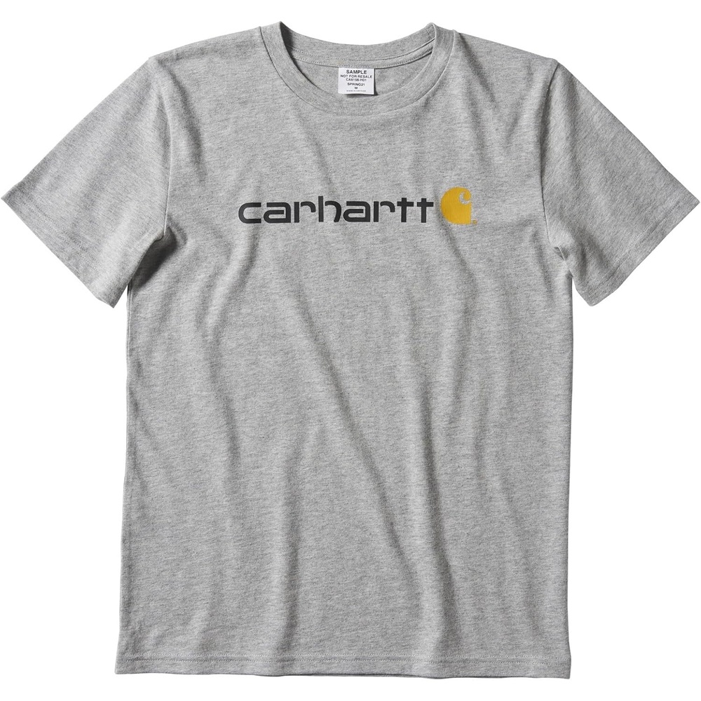 image:imageCarhartt Boys Short Sleeve Logo TShirtLight Grey Heather