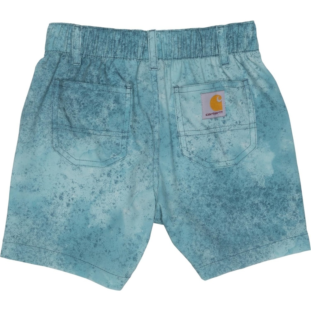 image:imageCarhartt CH8336 Boys Rugged Flex Shorts Cloud Teal Blue Camo Shorts Youth