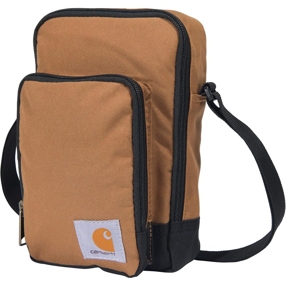 image:imageCarhartt Crossbody Zip Bag Durable Adjustable Crossbody Bag with Zipper Closure for Men and WomenEssential Crossbody Bag Carhartt Brown