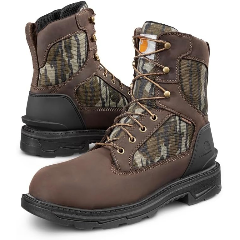 image:imageCarhartt Footwear CMW8200 8Inch Bison Waterproof Work BootDark BrownMossy Oak