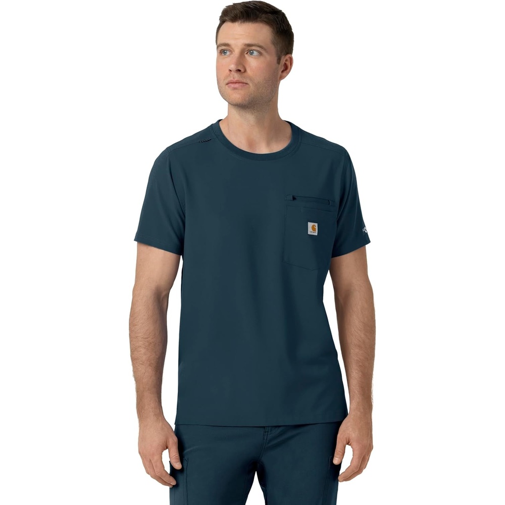 image:imageCarhartt Force CrossFlex Mens Crew Neck Scrub TopNavy