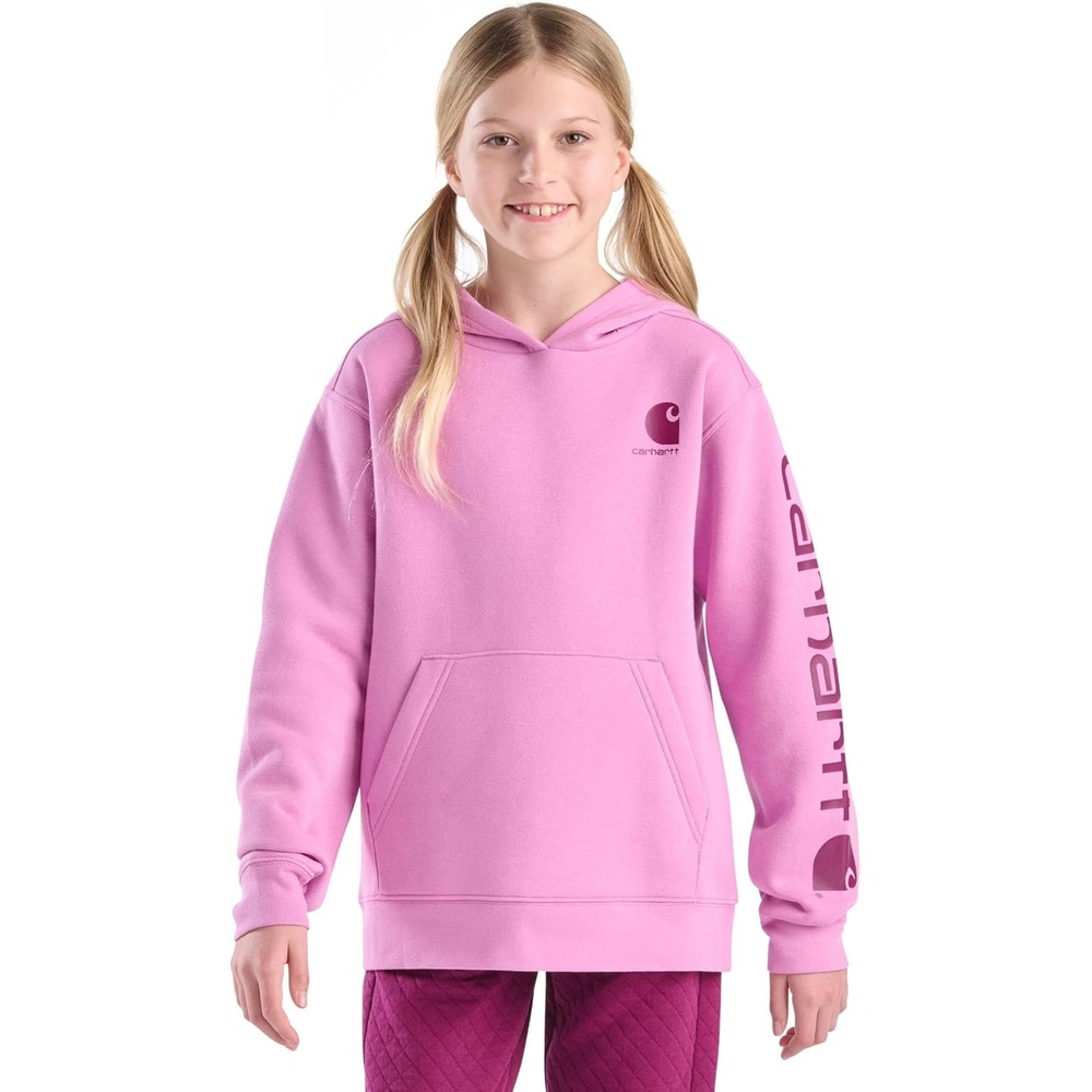 image:imageCarhartt Girls Hooded Pullover SweatshirtCrocus