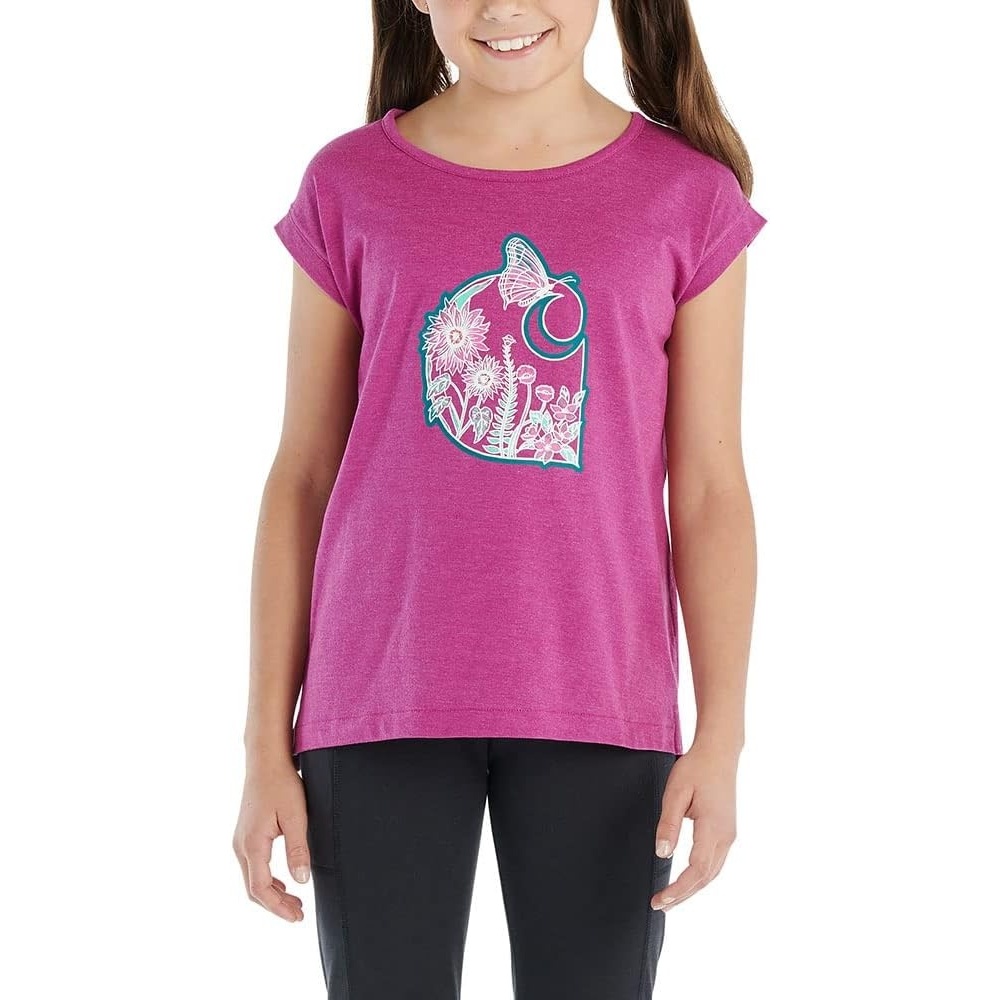image:imageCarhartt Girls Sleeveless TShirtMagenta Heather