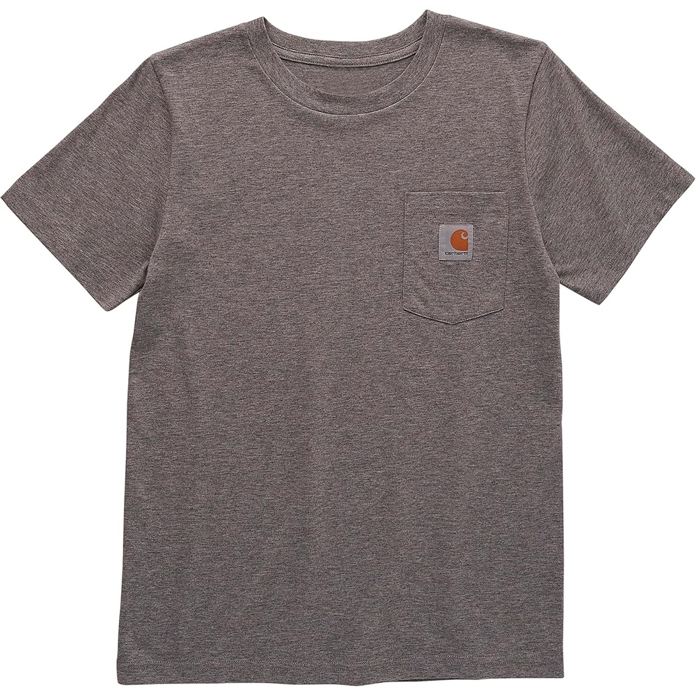 image:imageCarhartt Kids CA6375 ShortSleeve Pocket TShirt BoysCharcoal Heather