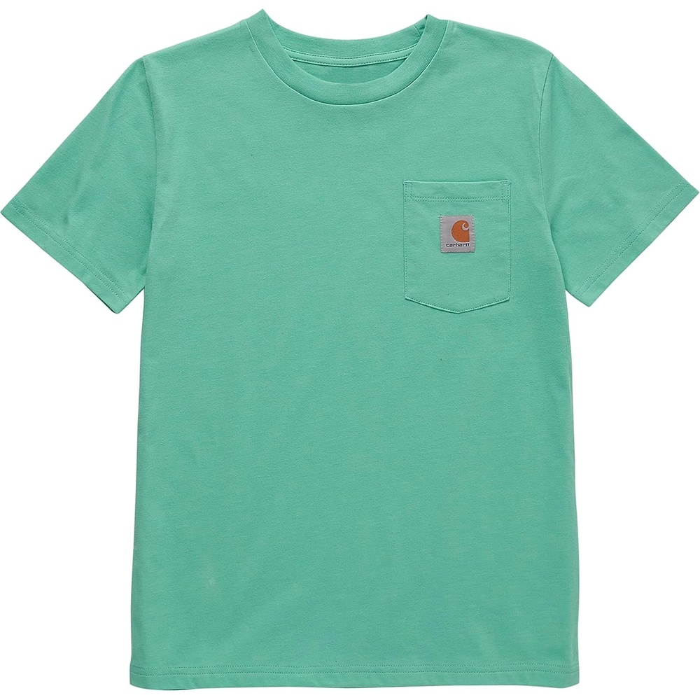 image:imageCarhartt Kids CA6375 ShortSleeve Pocket TShirt BoysCockatoo Heather