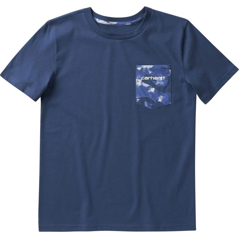 image:imageCarhartt Kids CA6375 ShortSleeve Pocket TShirt BoysDark Denim
