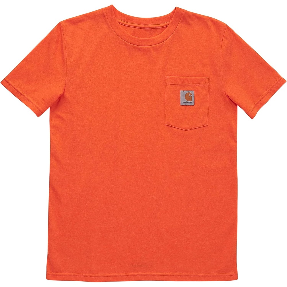 image:imageCarhartt Kids CA6375 ShortSleeve Pocket TShirt BoysExotic Orange Heather