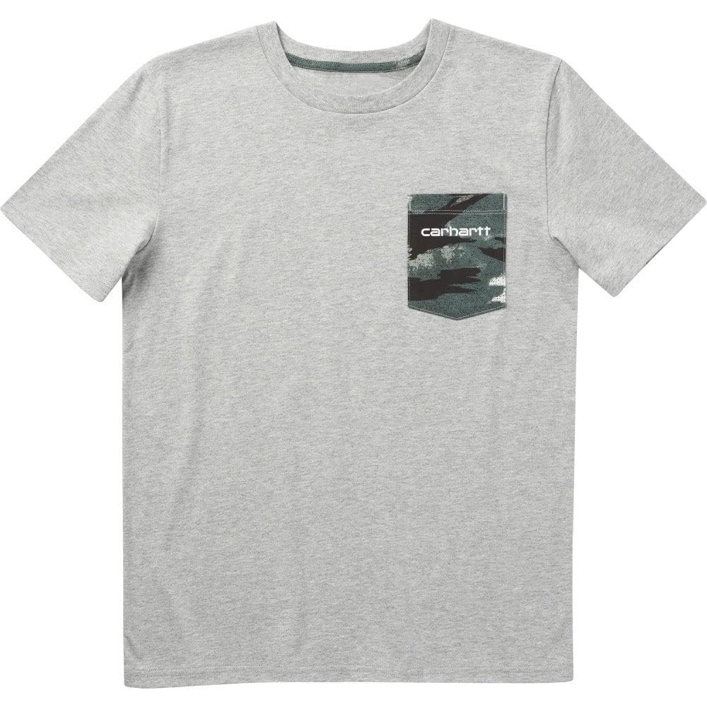 image:imageCarhartt Kids CA6375 ShortSleeve Pocket TShirt BoysGrey Heather