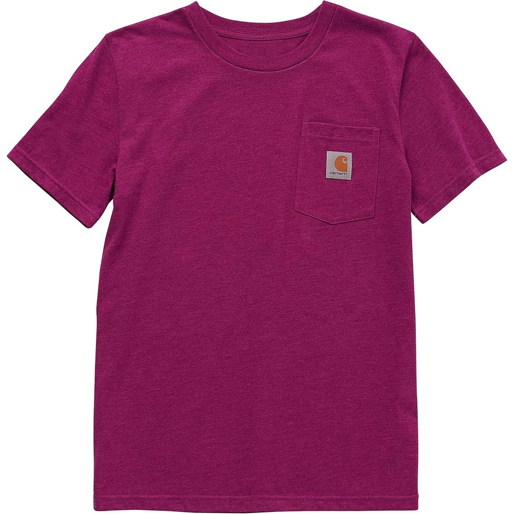 image:imageCarhartt Kids CA6375 ShortSleeve Pocket TShirt BoysMagenta Heather