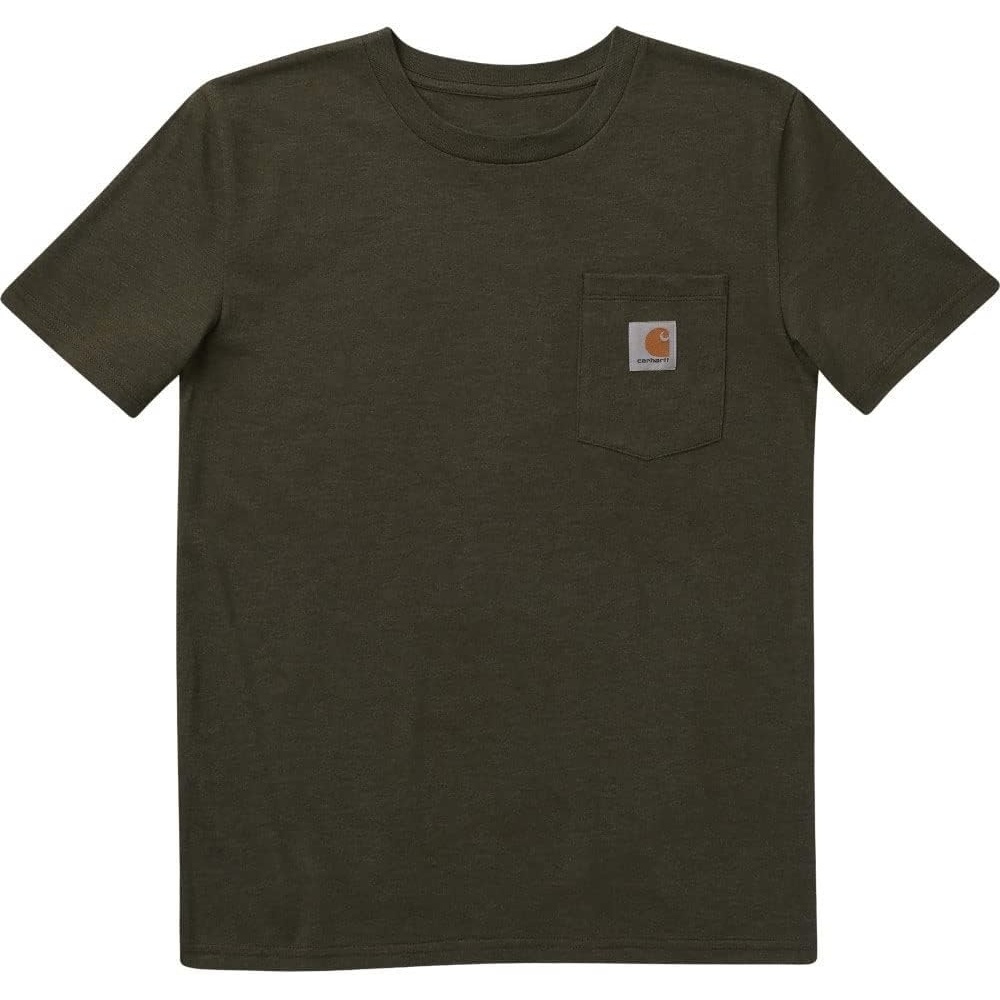 image:imageCarhartt Kids CA6375 ShortSleeve Pocket TShirt BoysOlive Heather