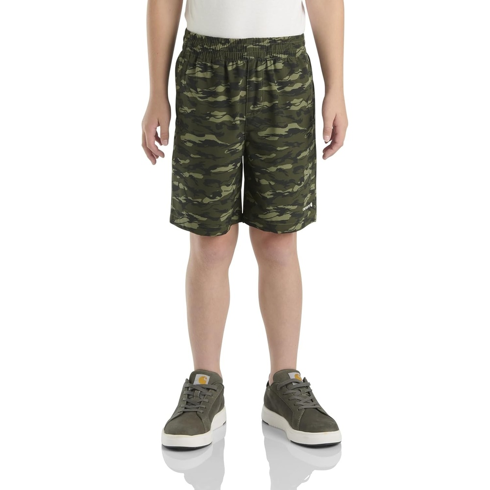 image:imageCarhartt Kids CH8332 Rugged Flex Ripstop Work Short BoysDark Green Rugged Flex