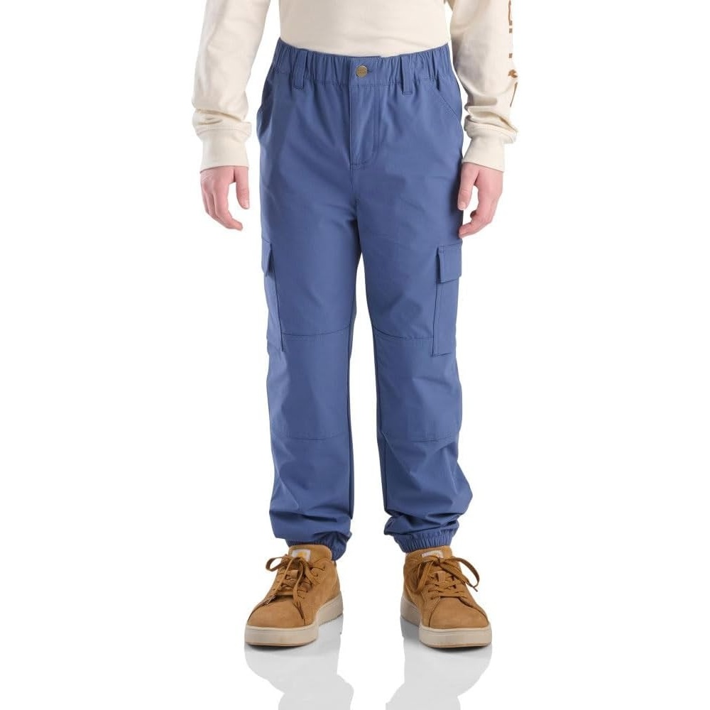 image:imageCarhartt Kids CK8456 Rugged Flex Loose Fit Cargo Jogger  BoysDark Denim