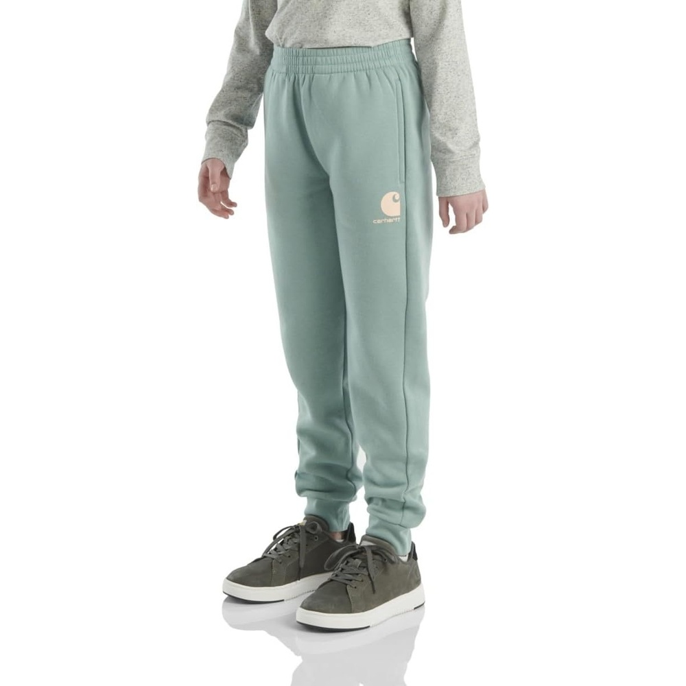 image:imageCarhartt Little Kids CK9479 Fleece Logo Sweatpant Girls Youth Size 6 Patina