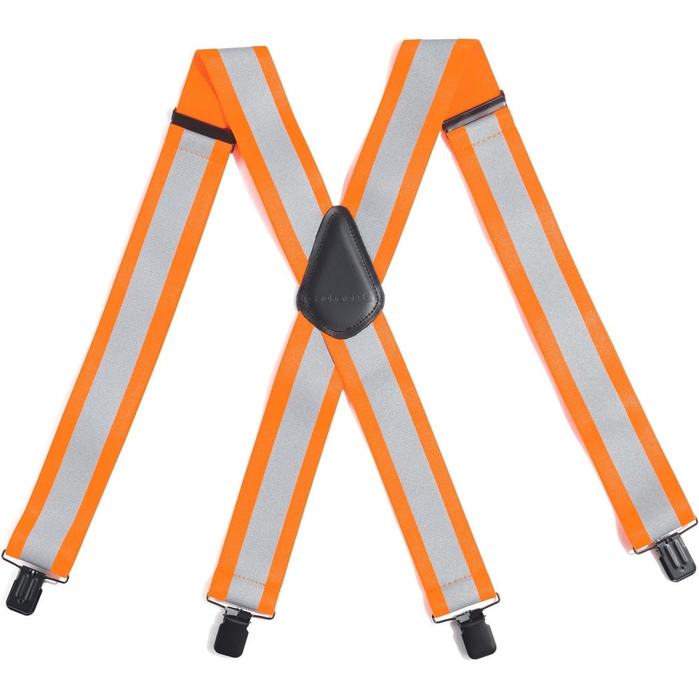 image:imageCarhartt Mens A0005520 Rugged Flex Elastic TwoTone SuspendersElastic Reflective Brite Orange