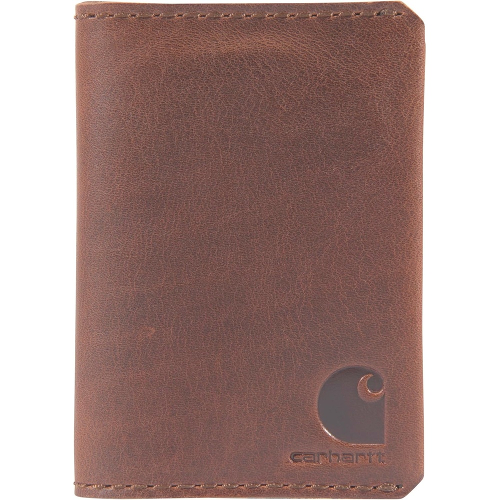 image:imageCarhartt Mens Craftsman Leather Wallets Available in Multiple Styles and Colors Brown Front PocketBrown Front Pocket Bifold