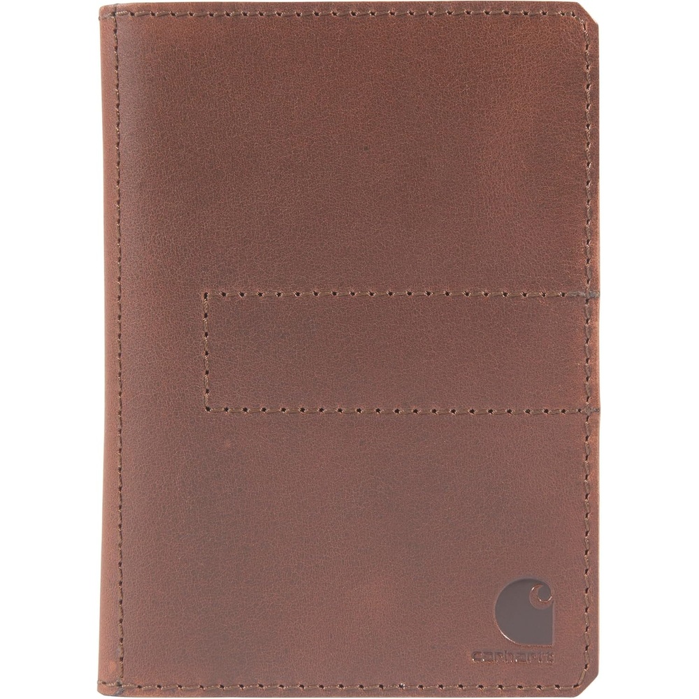 image:imageCarhartt Mens Craftsman Leather Wallets Available in Multiple Styles and Colors Brown Front PocketBrown Notebook