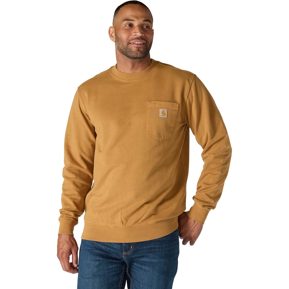 image:imageCarhartt Mens Durham Garment Dyed Crewneck SweatshirtCarhartt Brown