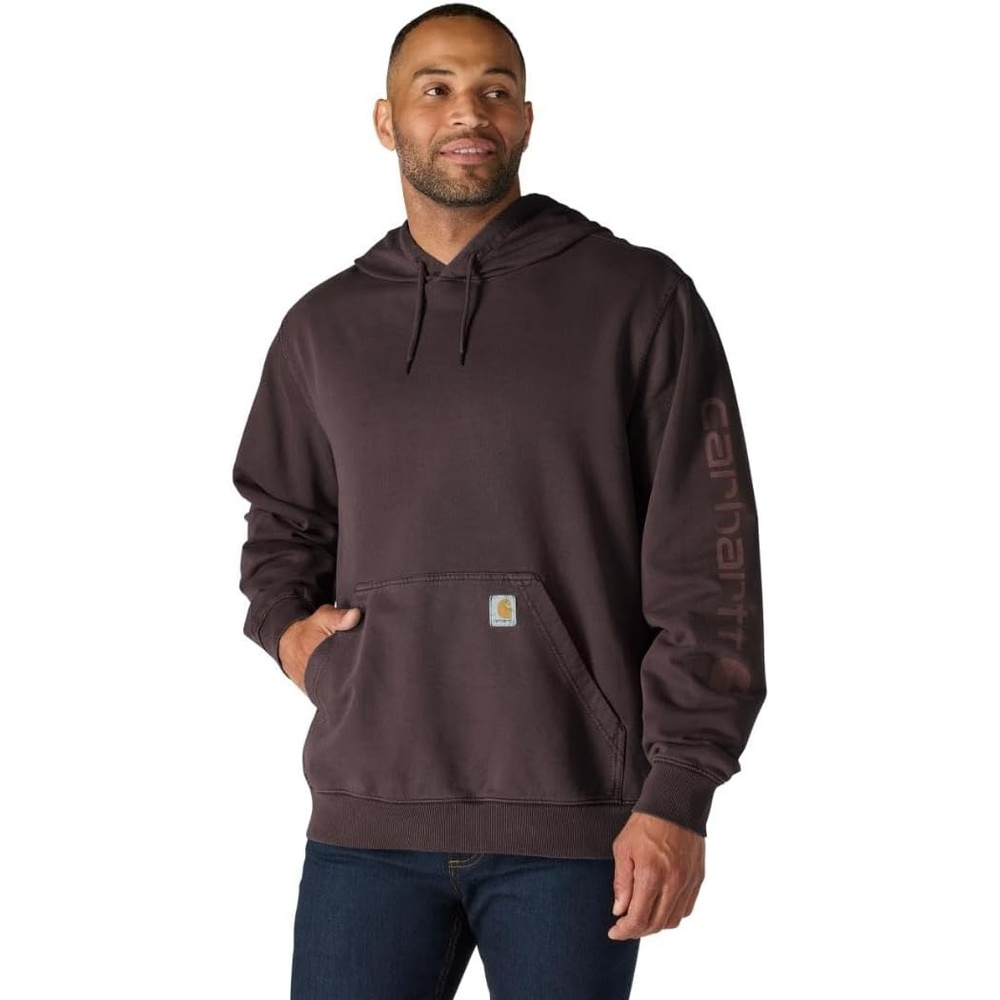 image:imageCarhartt Mens Durham Garment Dyed Logo SweatshirtDark Sepia