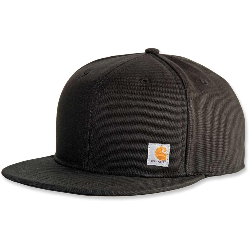 image:imageCarhartt Mens Firm Duck Flat Brim CapBlack