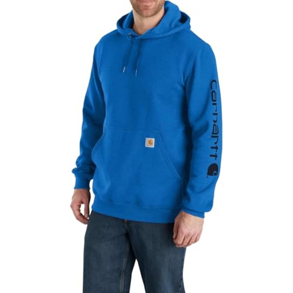 image:imageCarhartt Mens Iconic K288 Logo Sweatshirt CloseoutBeacon Blue Heather