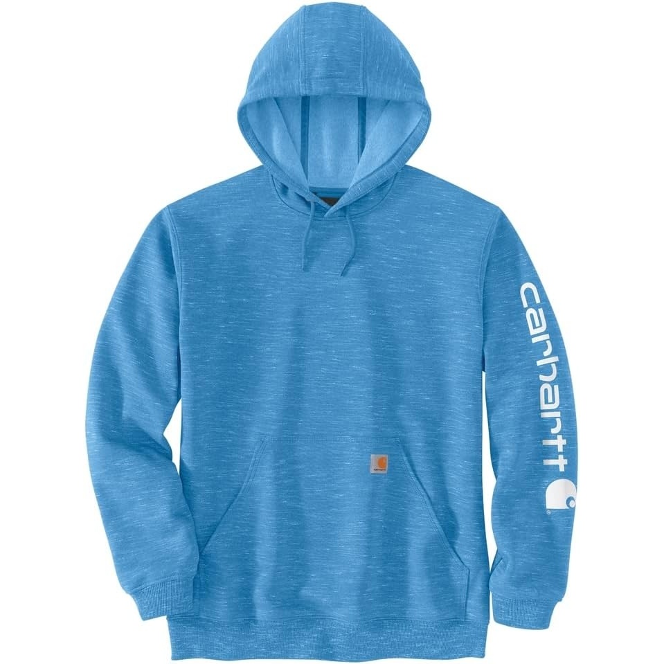 image:imageCarhartt Mens Iconic K288 Logo Sweatshirt CloseoutBlue Lagoon Space Dye