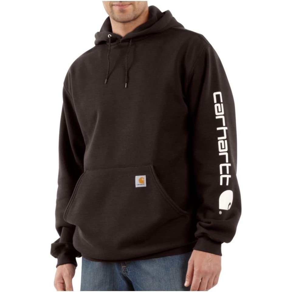 image:imageCarhartt Mens Iconic K288 Logo Sweatshirt CloseoutDark Brown