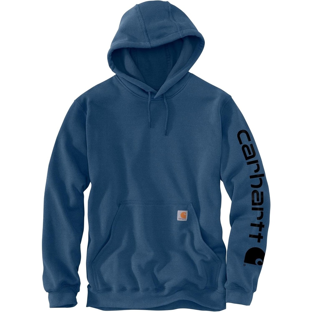 image:imageCarhartt Mens Iconic K288 Logo Sweatshirt CloseoutDeep Ocean Heather