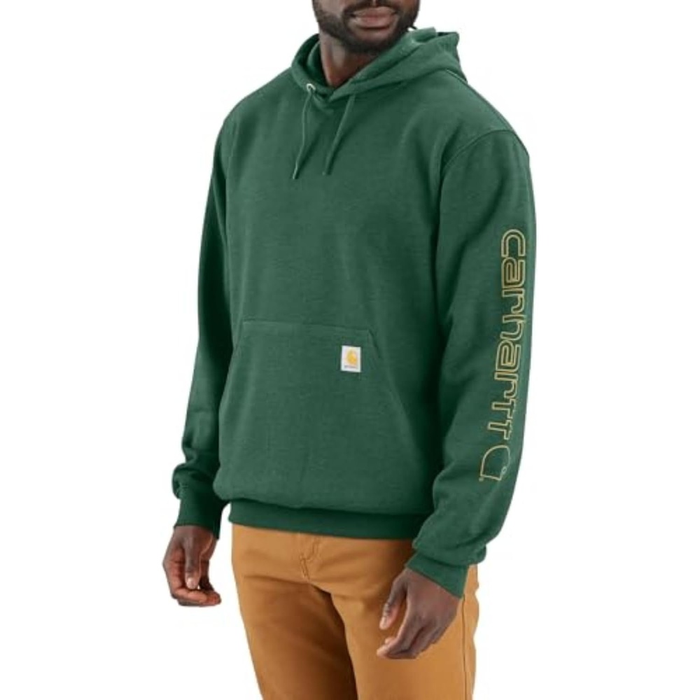 image:imageCarhartt Mens Iconic K288 Logo Sweatshirt CloseoutFrosted Balsam Heather