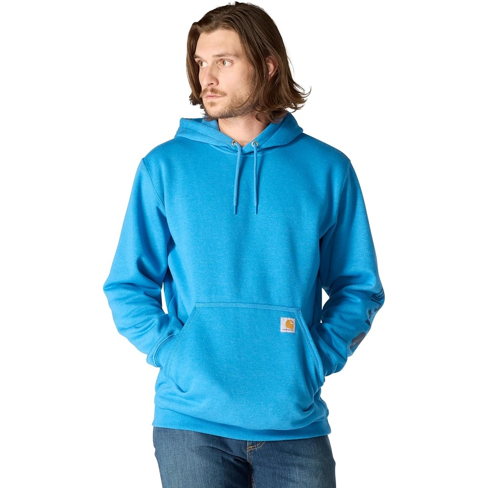 image:imageCarhartt Mens Iconic K288 Logo Sweatshirt CloseoutHorizon Blue Heather