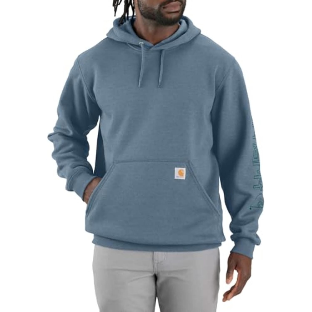 image:imageCarhartt Mens Iconic K288 Logo Sweatshirt CloseoutThundercloud Heather