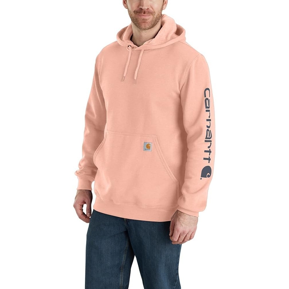 image:imageCarhartt Mens Iconic K288 Logo Sweatshirt CloseoutTropical Peach