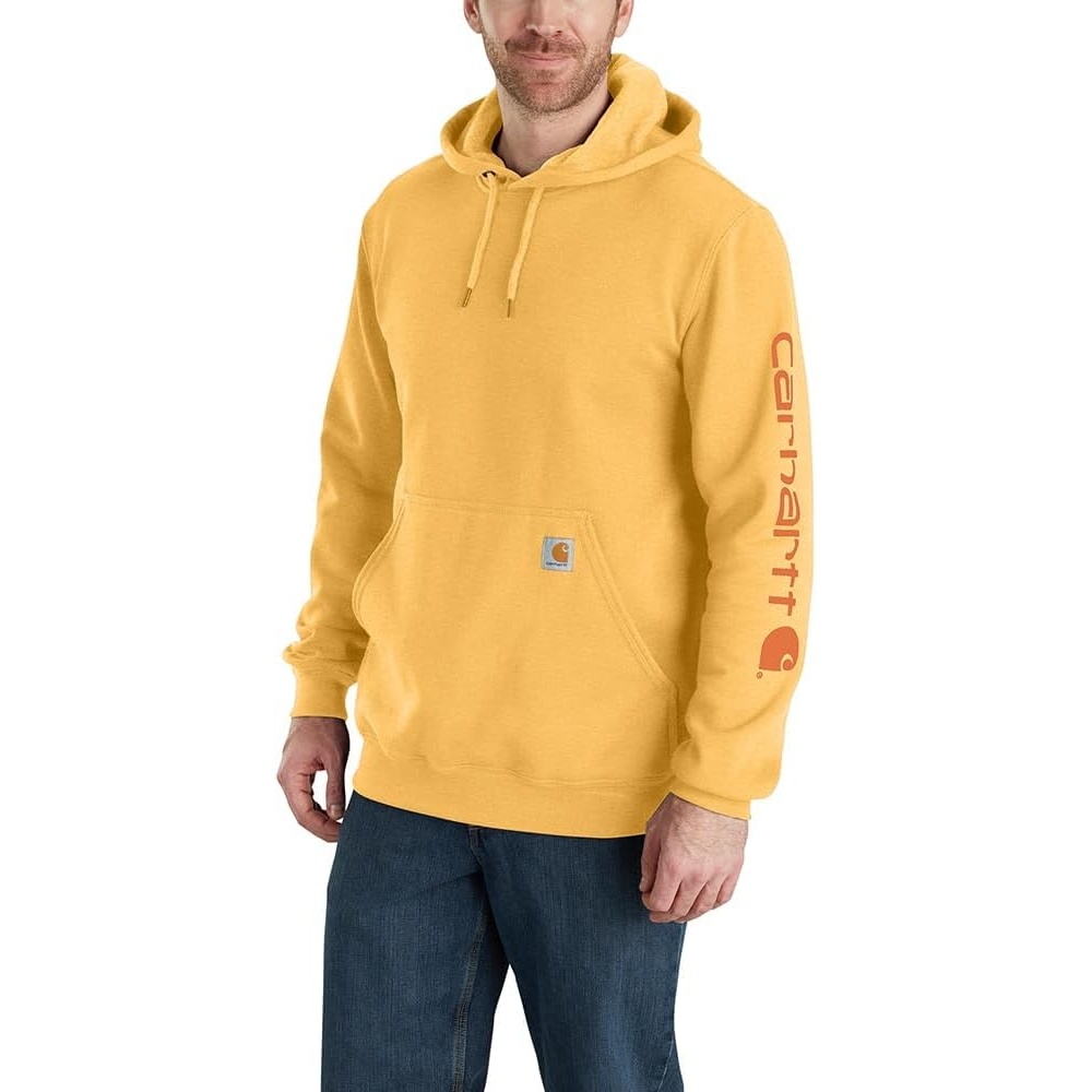 image:imageCarhartt Mens Iconic K288 Logo Sweatshirt CloseoutVivid Yellow Heather