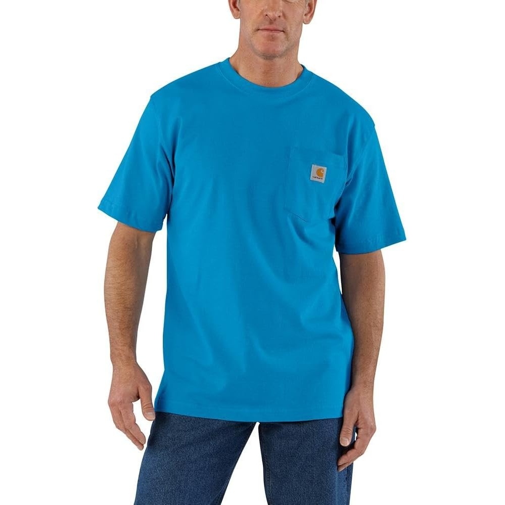 image:imageCarhartt Mens Iconic K87 Pocket TShirt CloseoutAtomic Blue