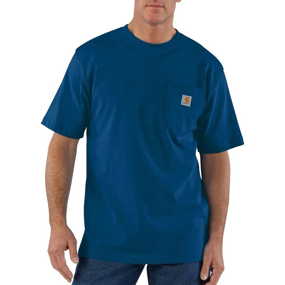 image:imageCarhartt Mens Iconic K87 Pocket TShirt CloseoutBold Blue Heather