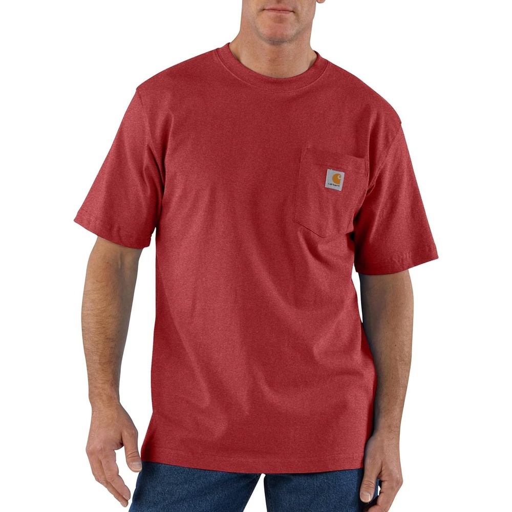 image:imageCarhartt Mens Iconic K87 Pocket TShirt CloseoutCrabapple Heather