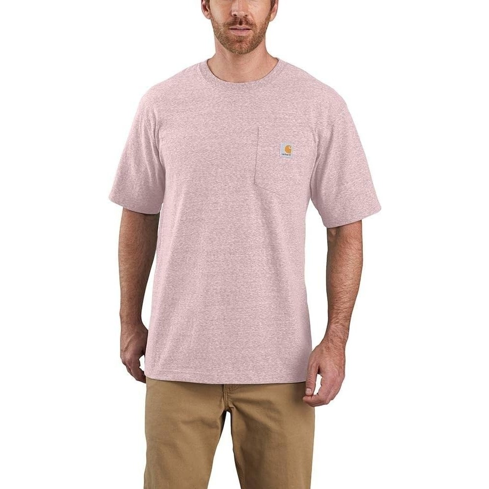 image:imageCarhartt Mens Iconic K87 Pocket TShirt CloseoutCrepe Snow Heather
