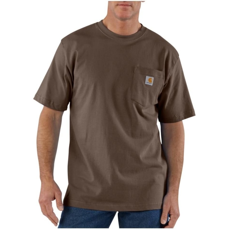 image:imageCarhartt Mens Iconic K87 Pocket TShirt CloseoutDark Brown