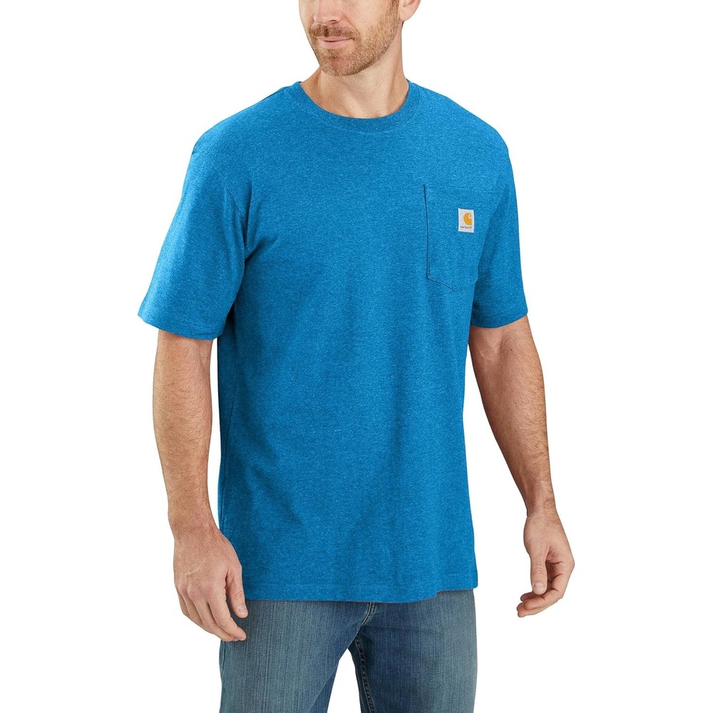 image:imageCarhartt Mens Iconic K87 Pocket TShirt CloseoutMarine Blue Heather