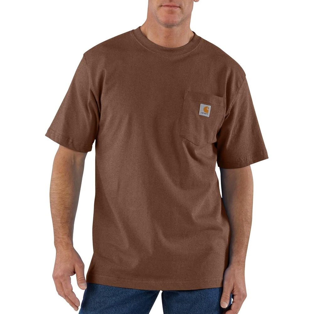 image:imageCarhartt Mens Iconic K87 Pocket TShirt CloseoutMocha Heather