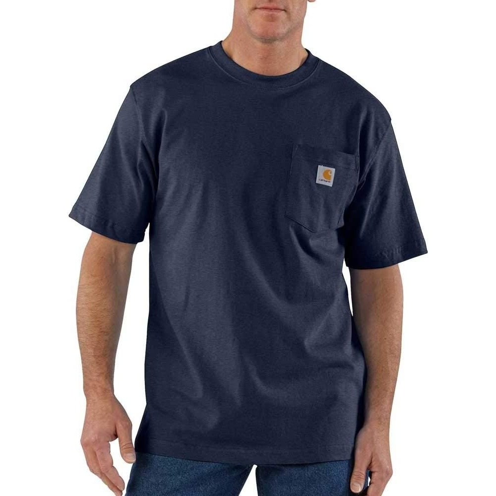 image:imageCarhartt Mens Iconic K87 Pocket TShirt CloseoutNavy Heather