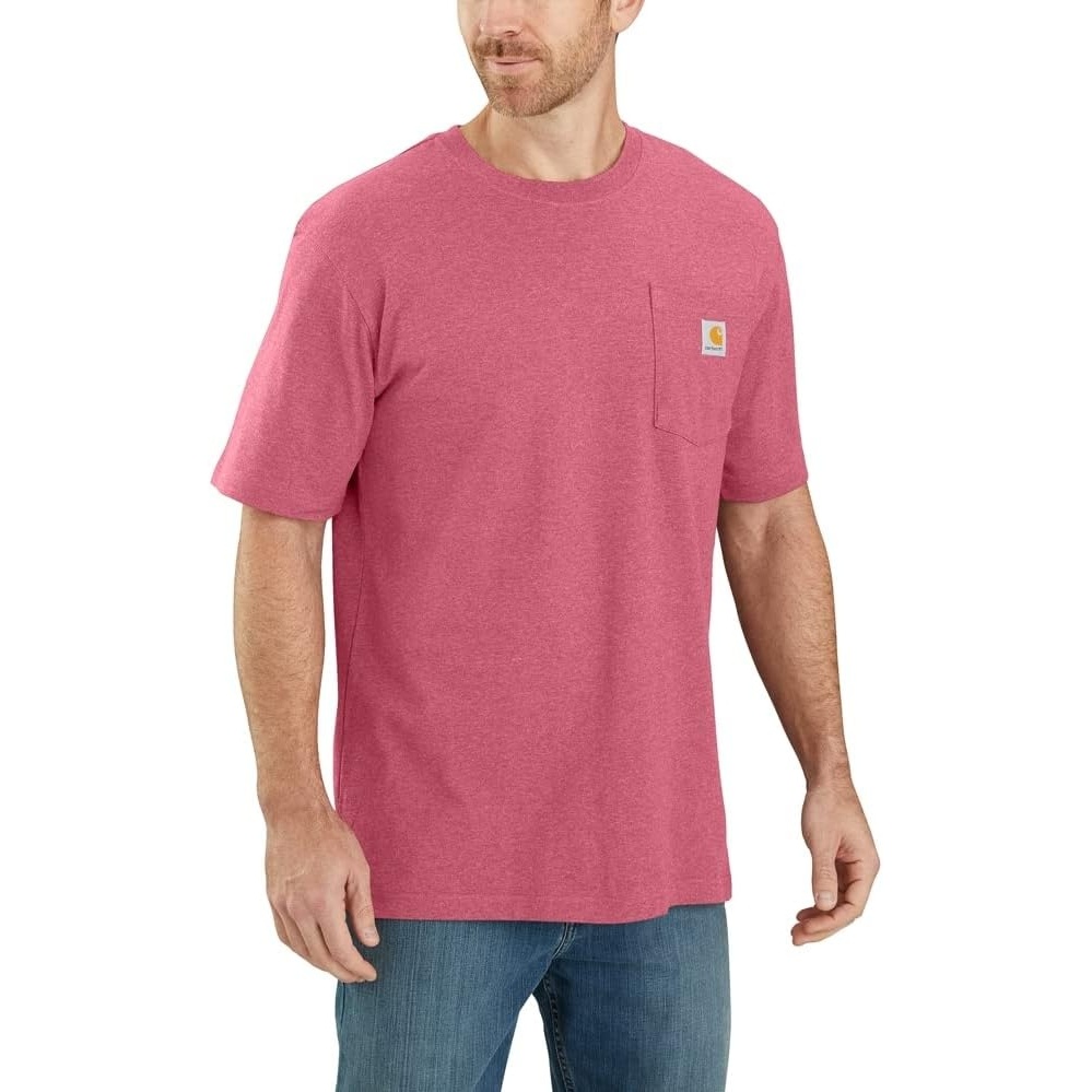 image:imageCarhartt Mens Iconic K87 Pocket TShirt CloseoutRosewood Heather