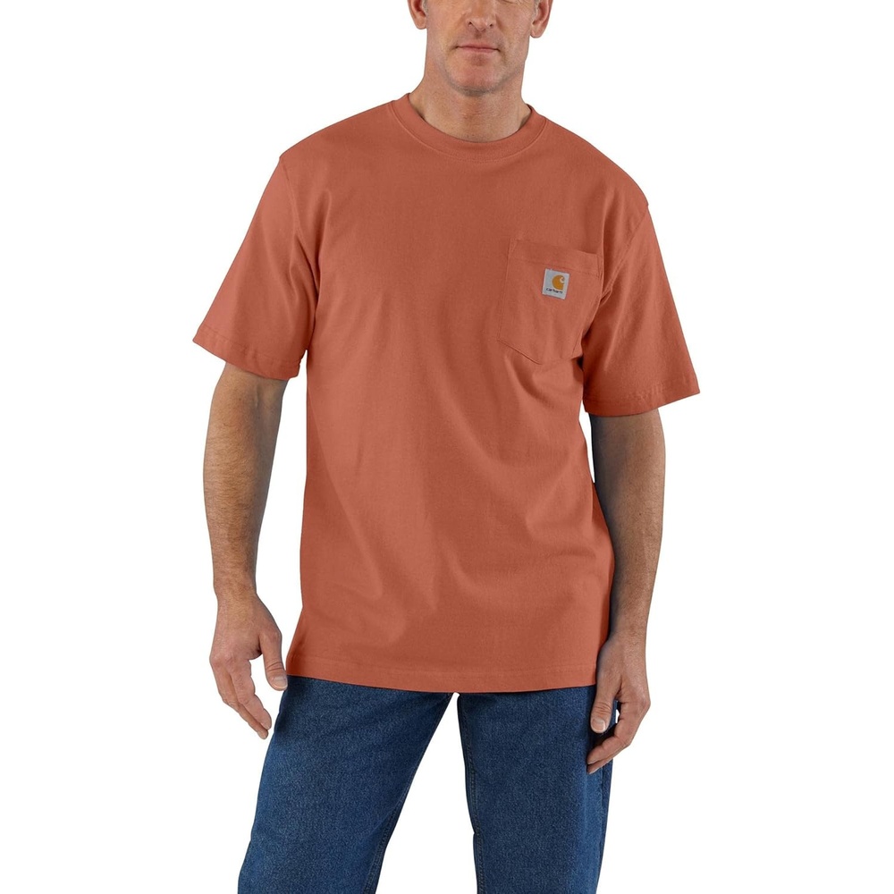 image:imageCarhartt Mens Iconic K87 Pocket TShirt CloseoutTerracotta