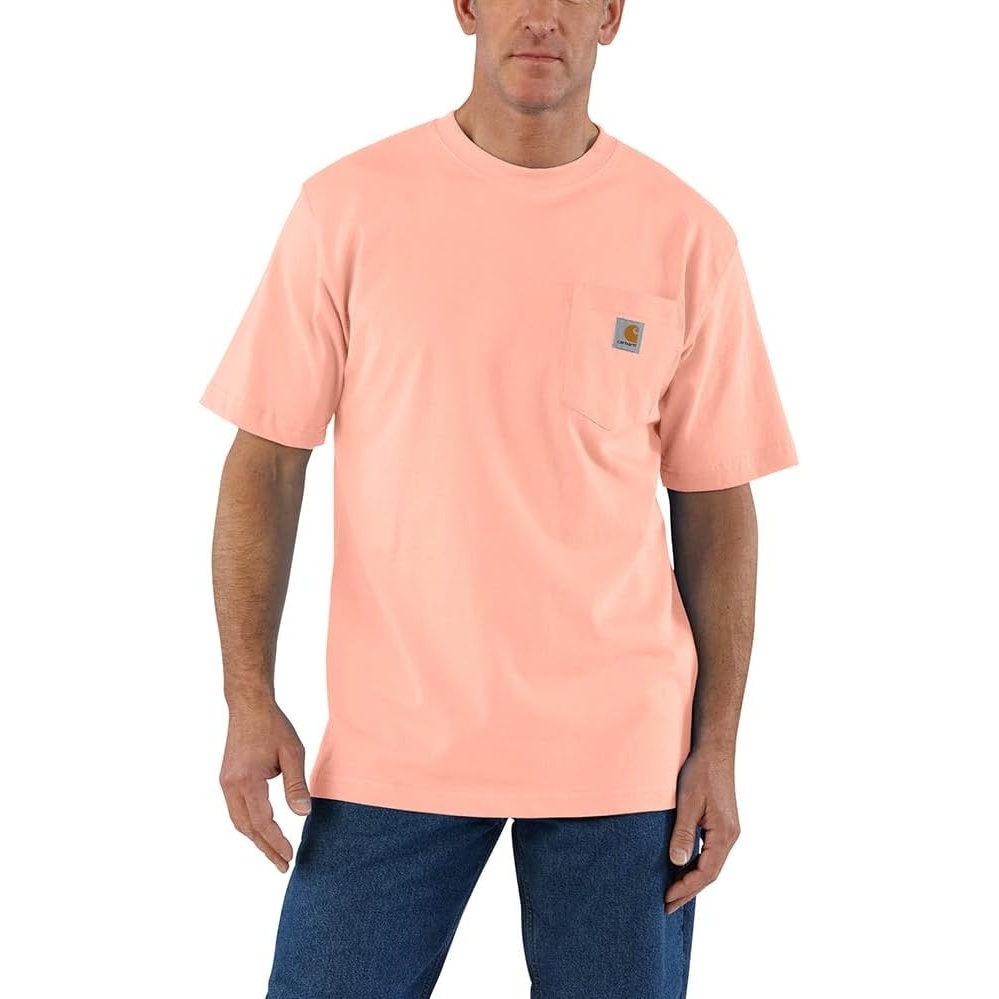 image:imageCarhartt Mens Iconic K87 Pocket TShirt CloseoutTropical Peach