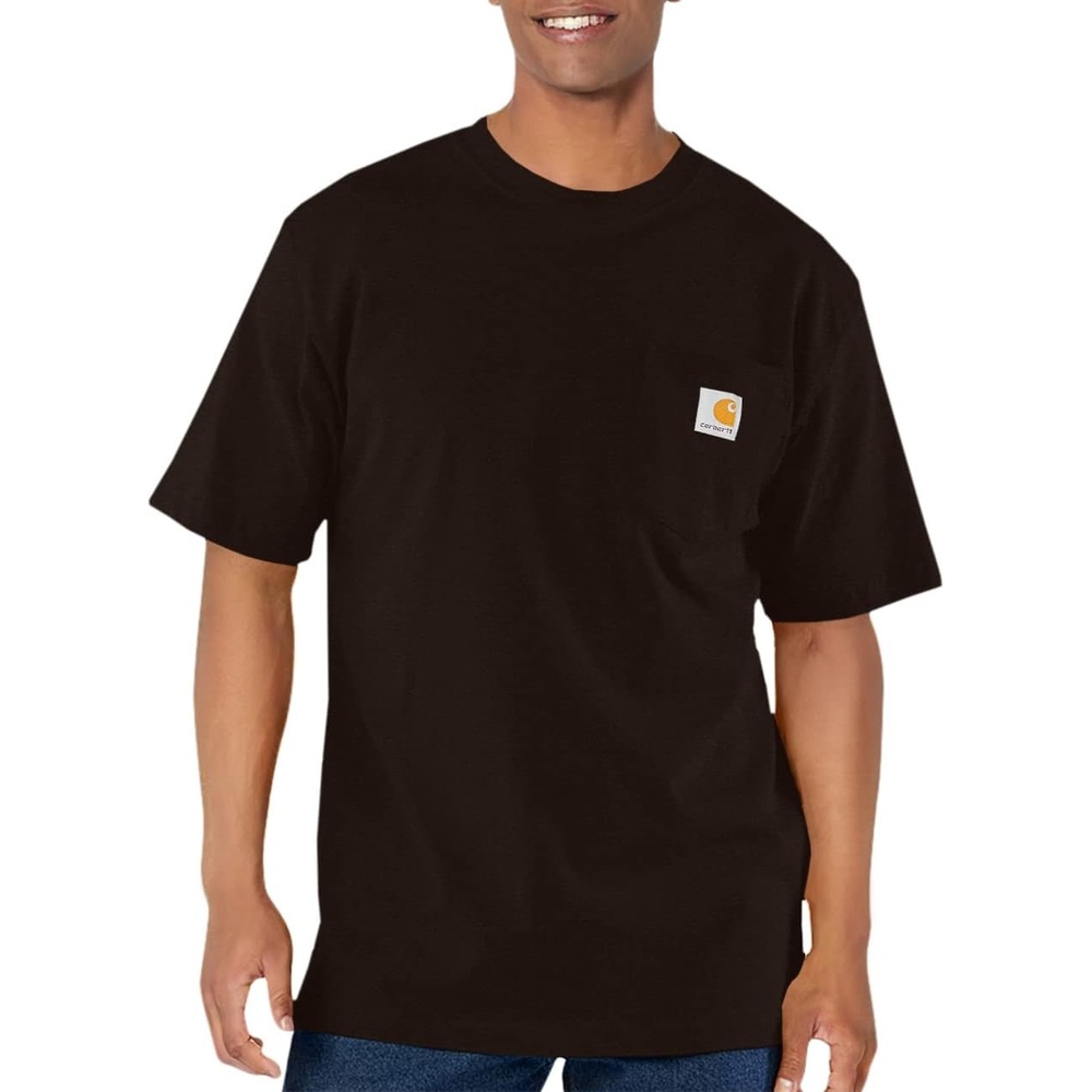 image:imageCarhartt Mens Iconic K87 Pocket TShirt CloseoutWalnut