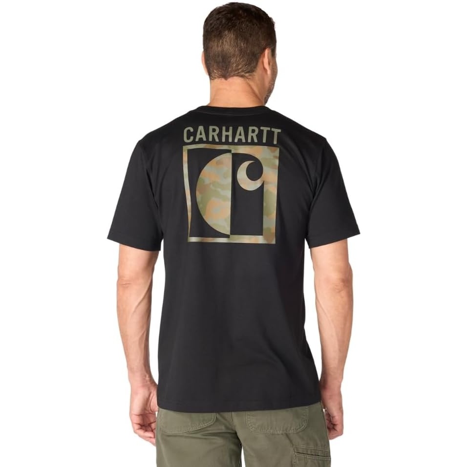 image:imageCarhartt Mens Irvine Relaxed Block Camo TShirtBlack