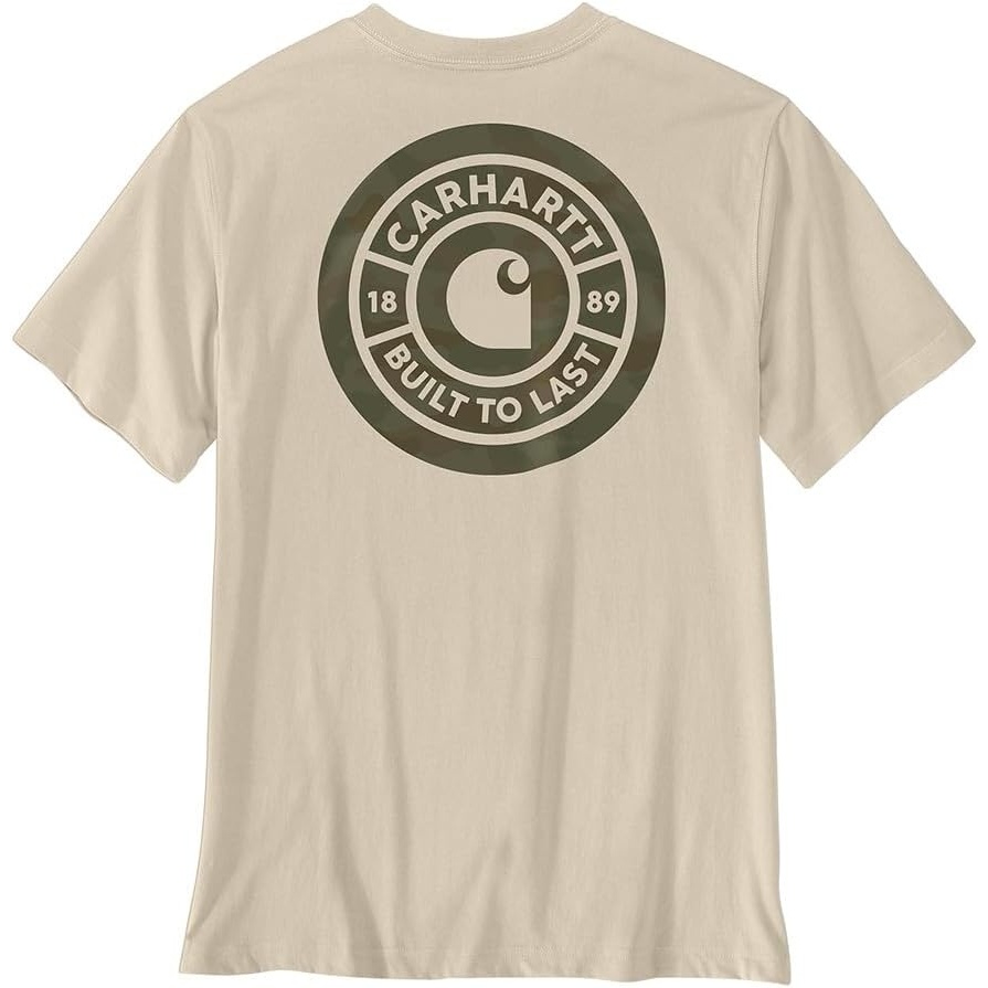 image:imageCarhartt Mens Irvine Relaxed Camo Rivet TShirtOat Milk